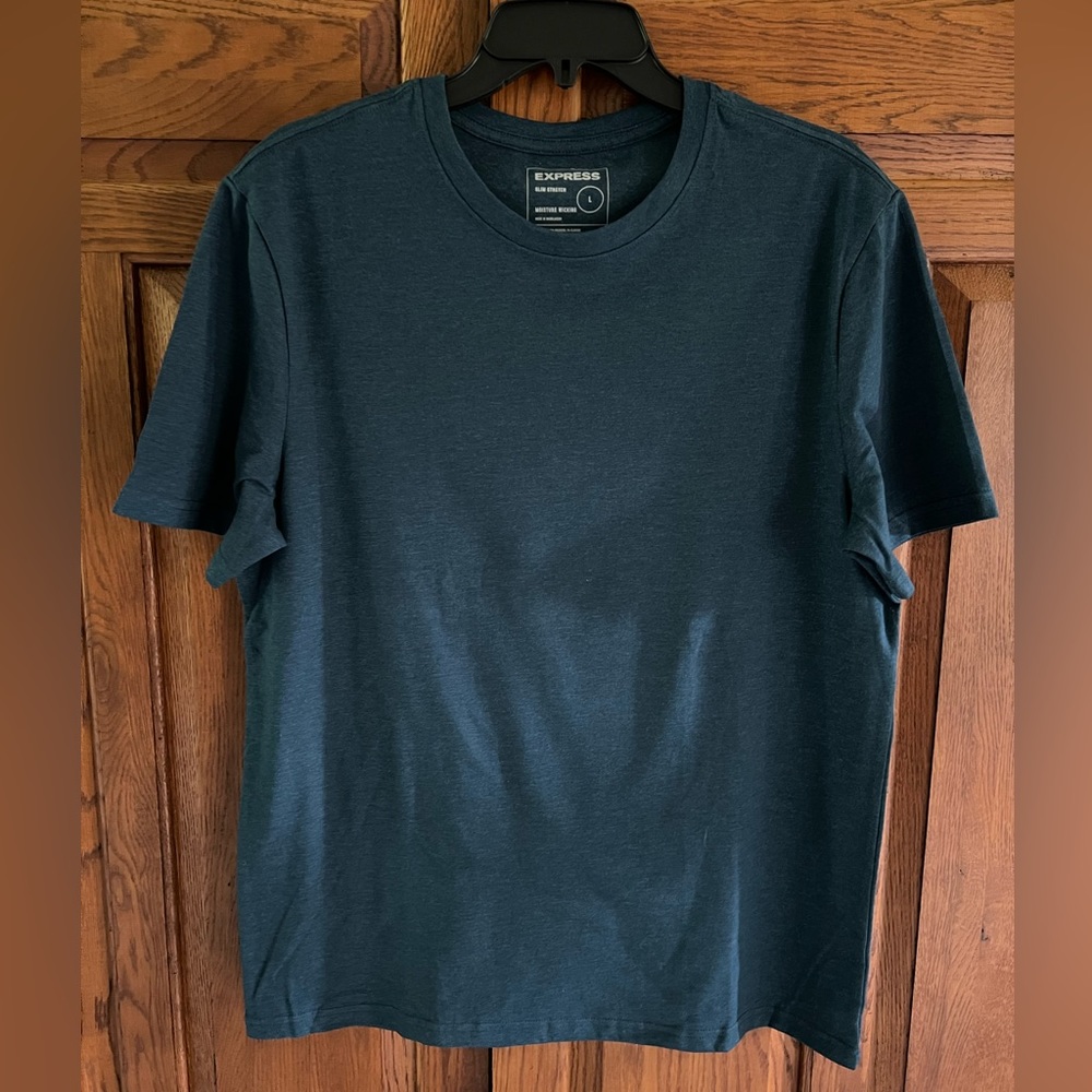 Express Slim Stretch Crew T-Shirt - Navy Blue - Men’s Large (26)
